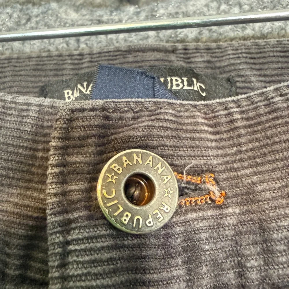 Banana Republic Pants Mens‎ 33x32 Gray Corduroy Straight Fit Chino Pants Casual
